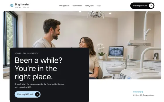 Brightwater Dental website template (Family dentist)