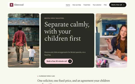 Elmwood website template (Family law)