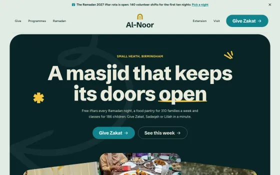 Al-Noor Foundation website template (Community charity)