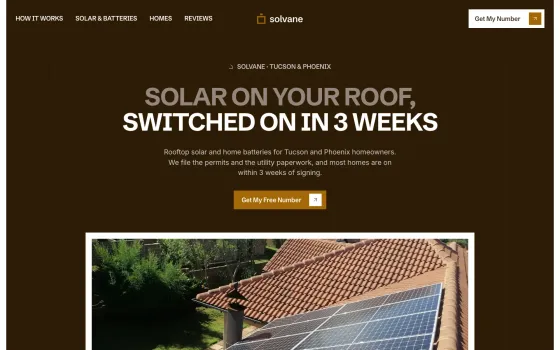 Solvane website template (Solar installer)