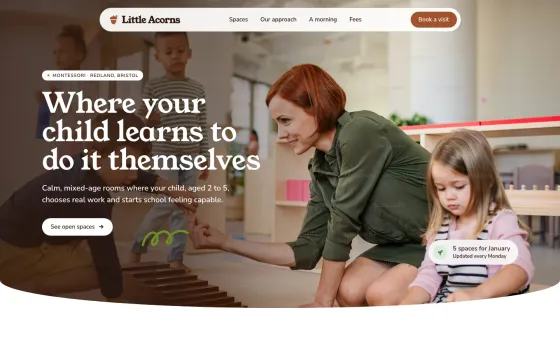 Little Acorns website template (Preschool)
