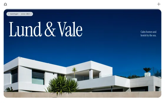 Lund & Vale website template (Architecture studio)