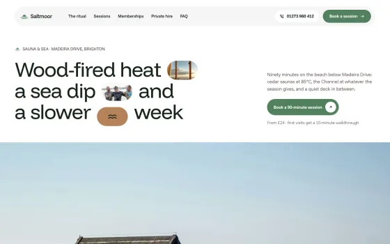 Saltmoor website template (Sauna and bathhouse)