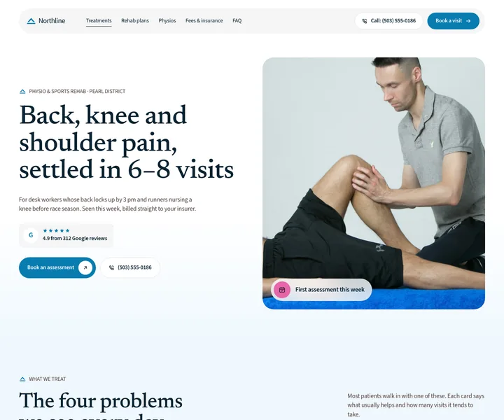 Northline Physio, made with Ravia